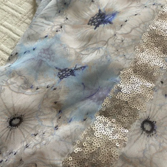 Anthropologie sheer pastel sequin tunic. - Picture 6 of 12